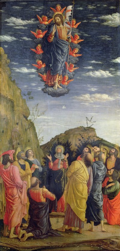 The Ascension (detail) by Andrea Mantegna